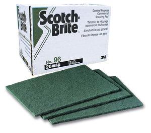 3M SCOTCH BRITE (6"X9") medium green scouring pads
