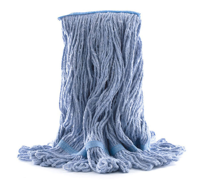 Wet mop blue 24 oz synt. Janiloop large band looped end