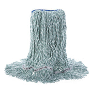 (Spec. Ord *10*)Wet mop synthetic 20 oz green narrow band looped end