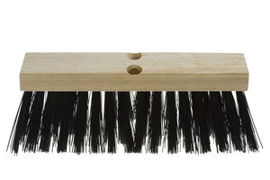Push street broom 14" block wood haevy sweeping