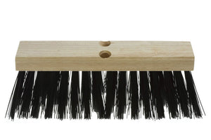 Push street broom 16" block wood haevy sweeping