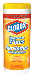 CLOROX desinfectant wipes lemon scent (75ct)