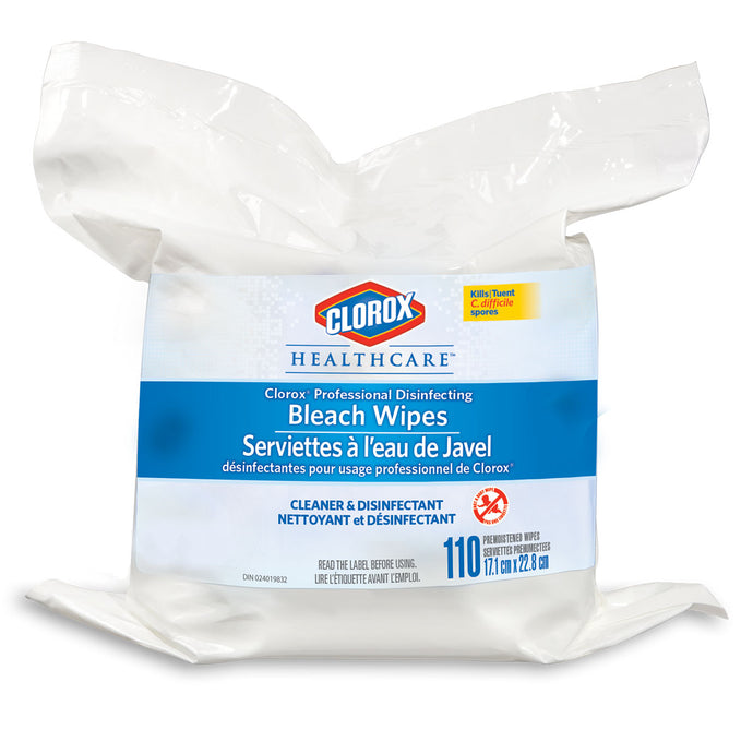 CLOROX desinfectant bleach wipes 110pk  ( 110pk refil in a bag)