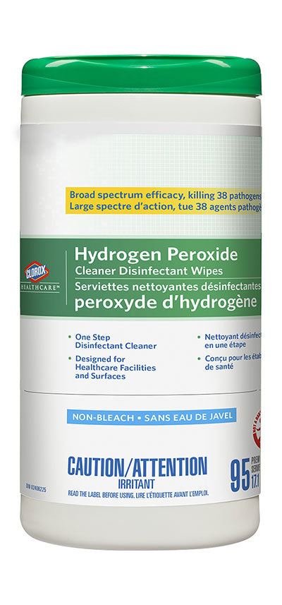 6.75'' x 9'' CLOROX Hydrogene Paroxide desinfectante wipes (95 PK)
