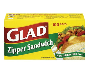 GLAD zipper sandwich  bags  100Ct