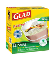 GLAD bio-degradable / Compostable bags size small  44 ct
