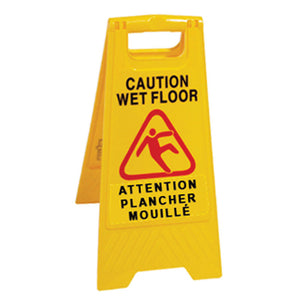 Wet floor sign (Caution wet floor) bilingual 24"