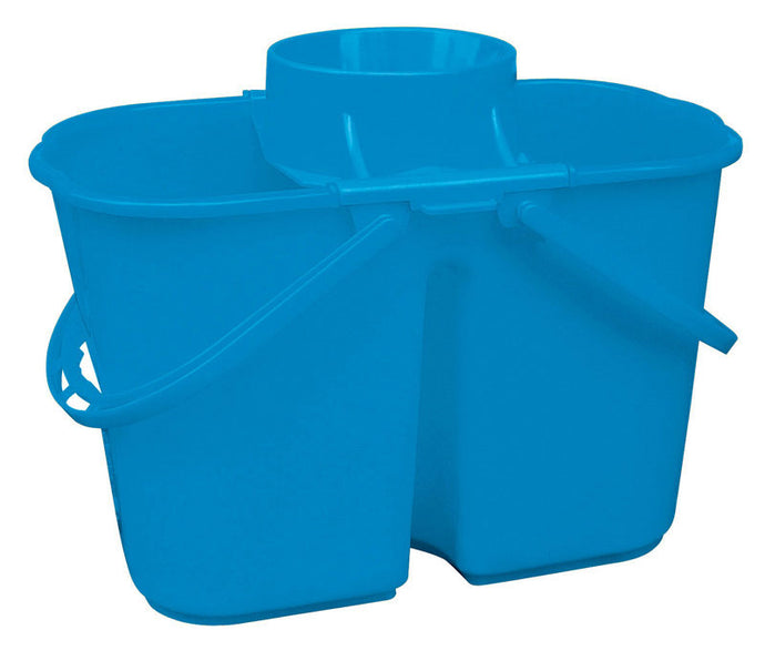 Devided blue pail with wringer 4 gal