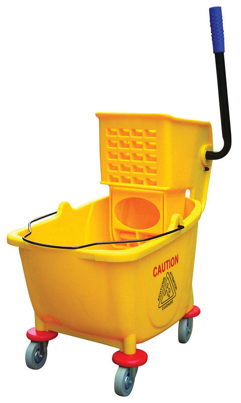 Bucket and wringer combo yellow 8.5 gal Side press