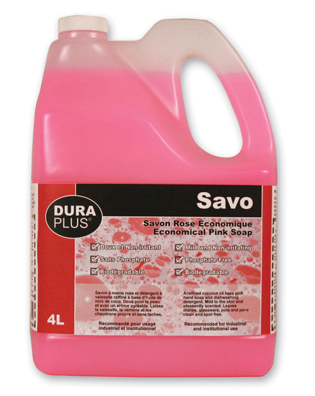 DURA PLUS (Savo) economical pink soap  3.78L