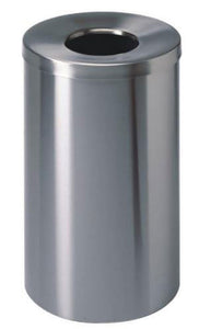 Lobby waste receptacle 18.25"x30"H  stainless steel 125L