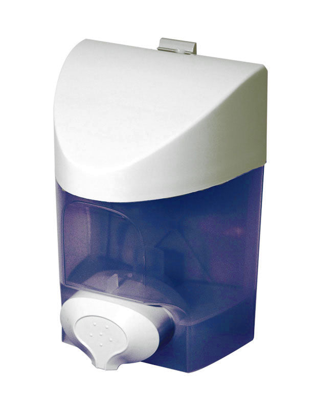 Push button hand soap dispenser 30 oz.plastic blue