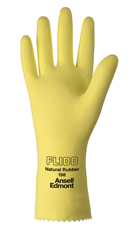 Economical yellow latex gloves  MEDIUM  12 pairs