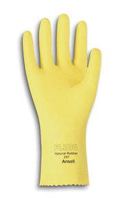 Quality latex gloves yellow X-LARGE 12 pairs