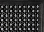 Black wet traction kitchen safe mat 3'x 5'