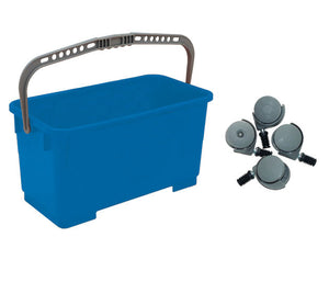 Bleu 22 L plastic bucket (20.5" x 10.5" x 10.75")