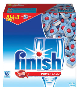 (81050) FINISH powerball dishwasher detergent fresh scent 1 pk 60ct