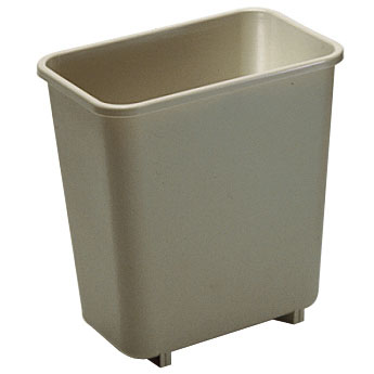 (Spec. Ord *6*)Rectangular wastebasket 2 gal beige 9 7/8