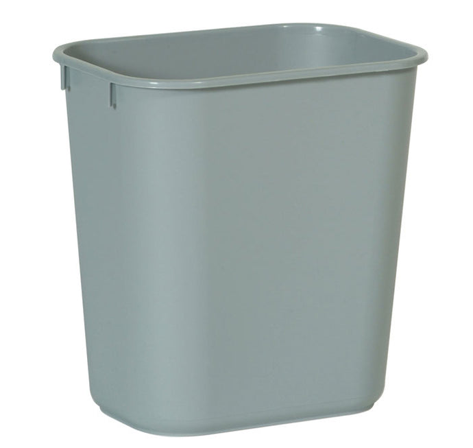 Rectangular wastebasket 3.25 gal gray 11 3/8