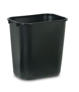 Rectangular wastebasket 7 gal black 14 3/8" x 10 1/4" x 15" H