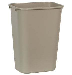 Rectangular wastebasket 10.25 gal beige 15 1/4" x11" x 20" H