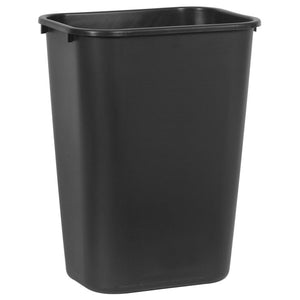 Rectangular wastebasket 10.25 gal black 15 1/4" x11" x 20" H