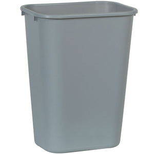 Rectangular wastebasket 10.25 gal gray 15 1/4" x11" x 20" H