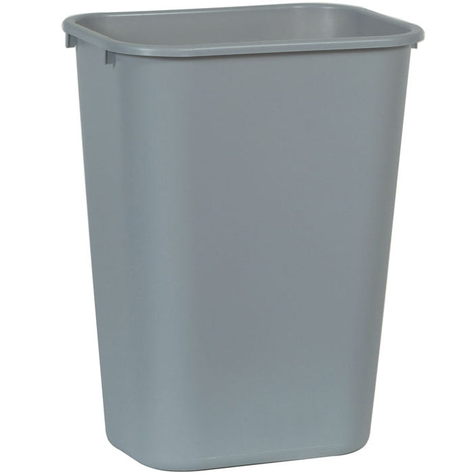 Rectangular wastebasket 10.25 gal gray 15 1/4
