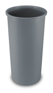 Untouchable round container 22 gal gray 15.75" x30.125" H