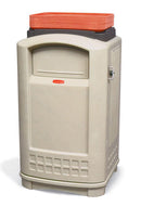 (spec.ord) Plaza container with tray top 50 gal beige 24.75