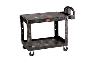 (Spec. Ord)HD 2 shelf utility cart flat shelf cap. 500 lbs black