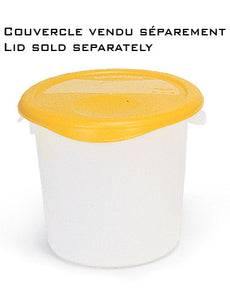 (Spec. Ord *12*)Round storage container 3.8L clear 8.5" x 7.75"