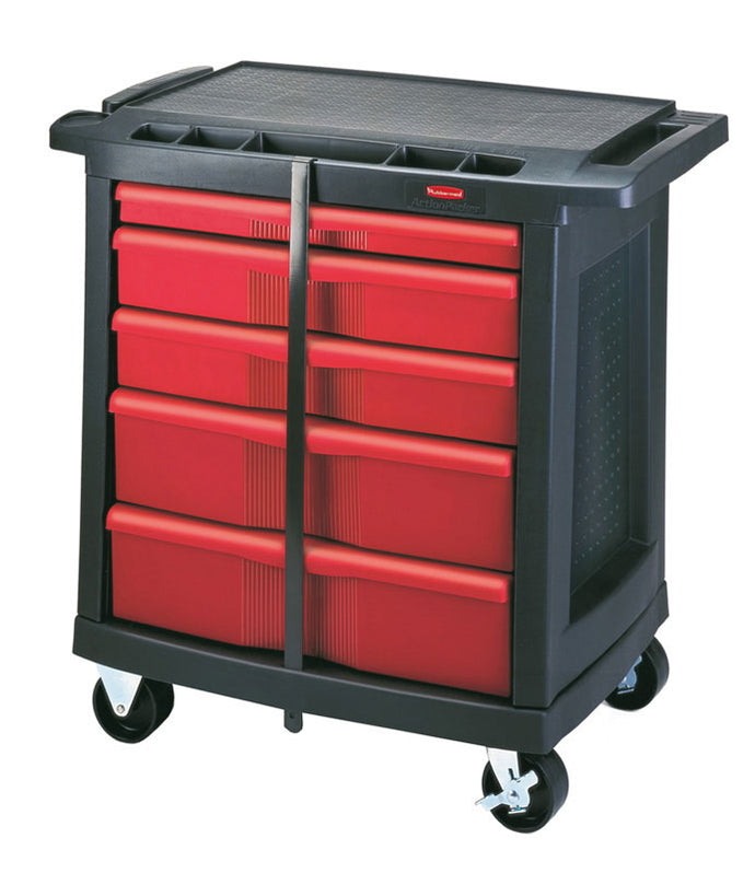 (spec.ord) 5 drawer mobile work center cap. 250 lbs black