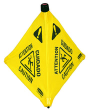 Load image into Gallery viewer, (spec.ord*12*) pop-up safety cone * caution * multilingual yelow