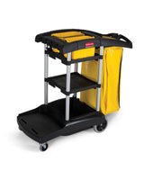High capacity black cart with yellow vinyl bag 49.75