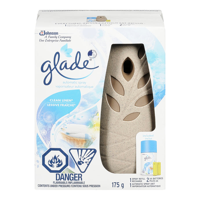Glade AUTOMATIC odour eliminator clean linen