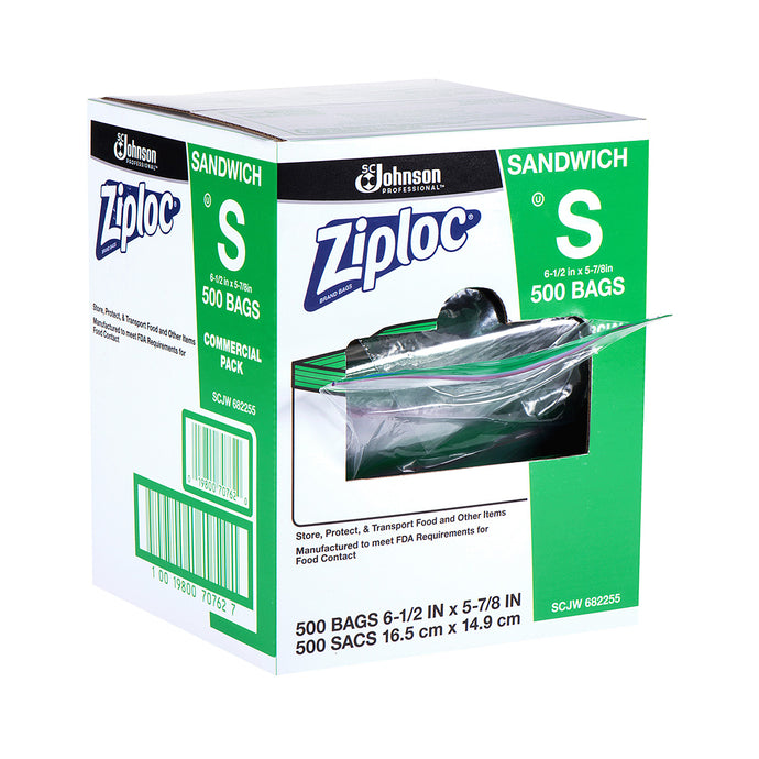 ZIPLOC commercial resealble clear bags 6.5