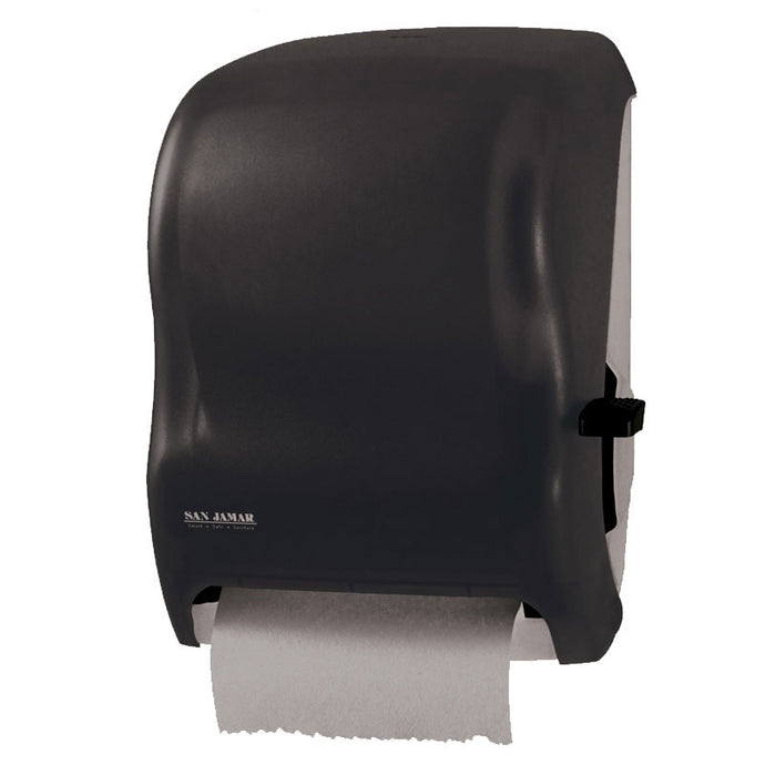 Paper roll towel black plastic dispenser with lever 15.5