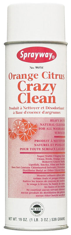 CRAZY CLEAN aerosol all purpose cleaner orange 19 oz