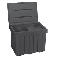 Gray plastic salt and sand bin 9' cube 32
